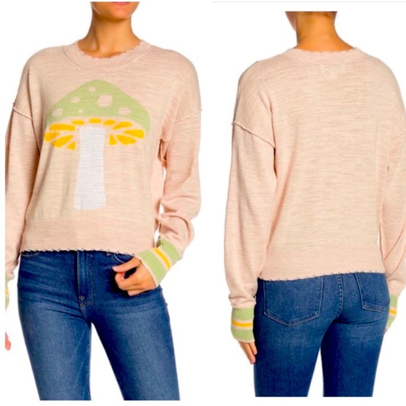 •wildfox• Magic Philo Sweater {pastel amanita muscaria} Shroom Fungi SWEATER - Picture 2 of 9